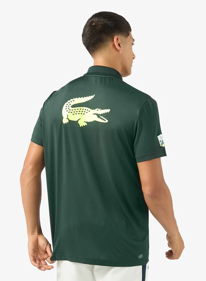 LACOSTE Logo Stripe Sport Polo